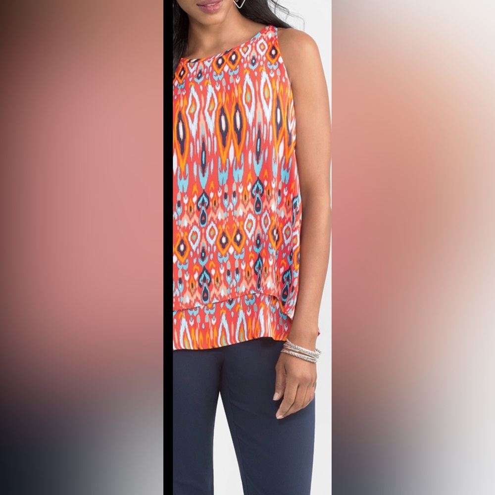 Zac & Rachel Multicolor Geometric Sleeveless Top size M